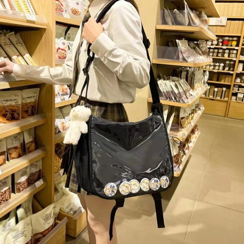 Harajuku Nylon Shoulder Bags for Women Girl Large Capacity Crossbody Casual Bag