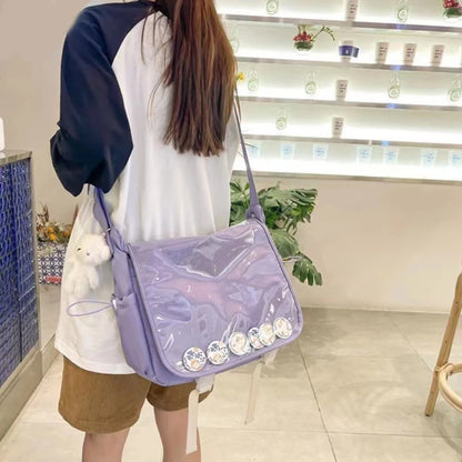 Harajuku Nylon Shoulder Bags for Women Girl Large Capacity Crossbody Casual Bag