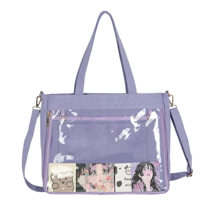Harajuku School Bag for Women Messenger Shoulder Crossbody Bag Student Handbag