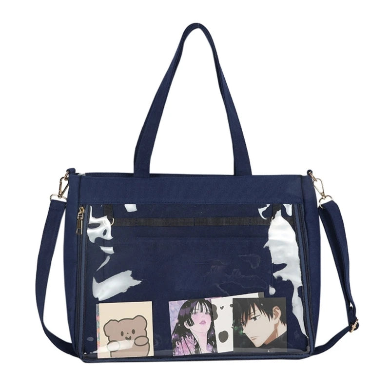 Harajuku School Bag for Women Messenger Shoulder Crossbody Bag Student Handbag
