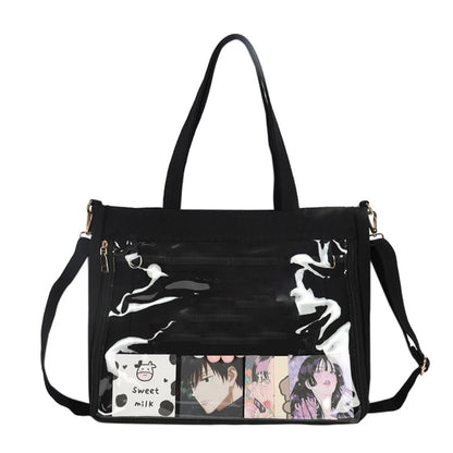 Harajuku School Bag for Women Messenger Shoulder Crossbody Bag Student Handbag