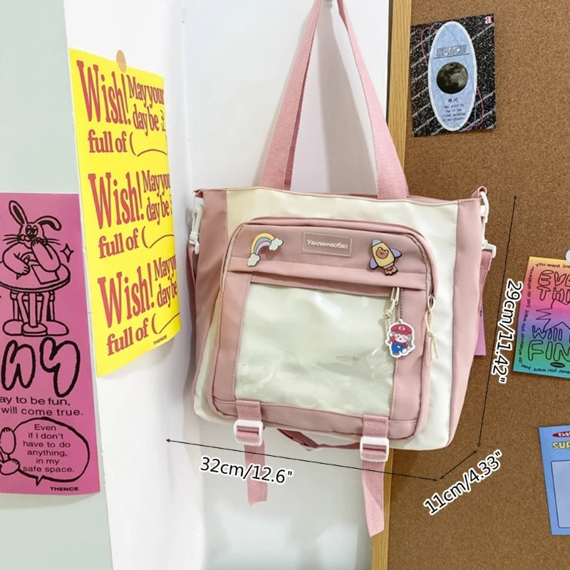 Harajuku Shoulder Bag Crossbody Bags Student Large Capacity Handbag for Women