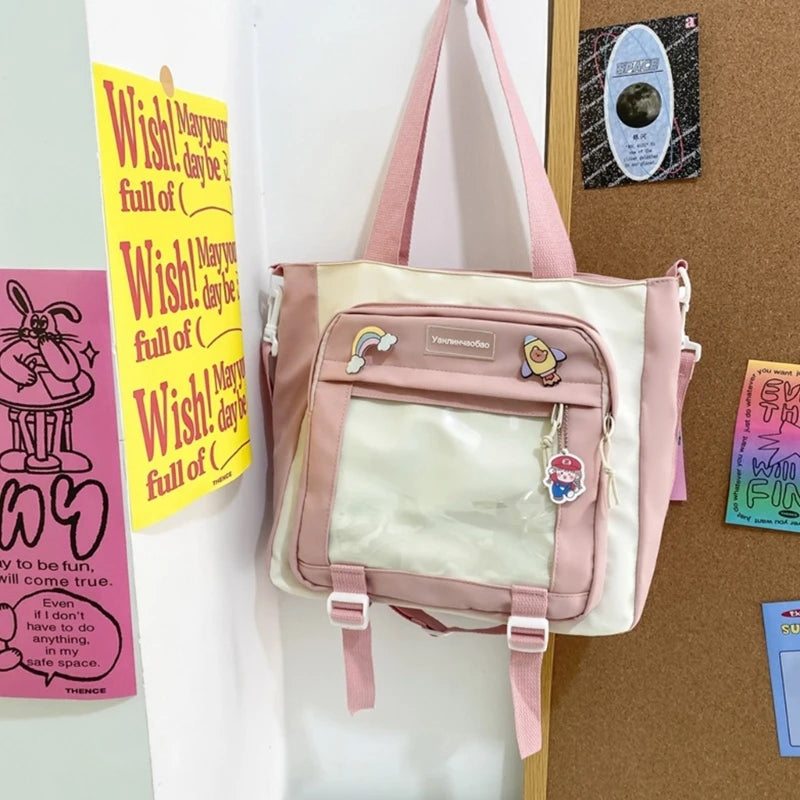 Harajuku Shoulder Bag Crossbody Bags Student Large Capacity Handbag for Women