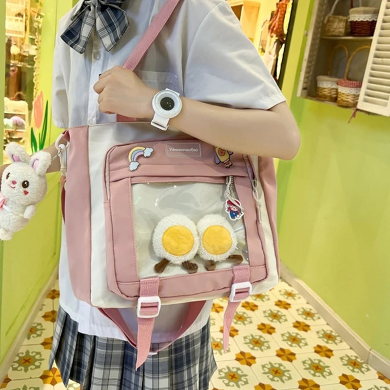 Harajuku Shoulder Bag Crossbody Bags Student Large Capacity Handbag for Women