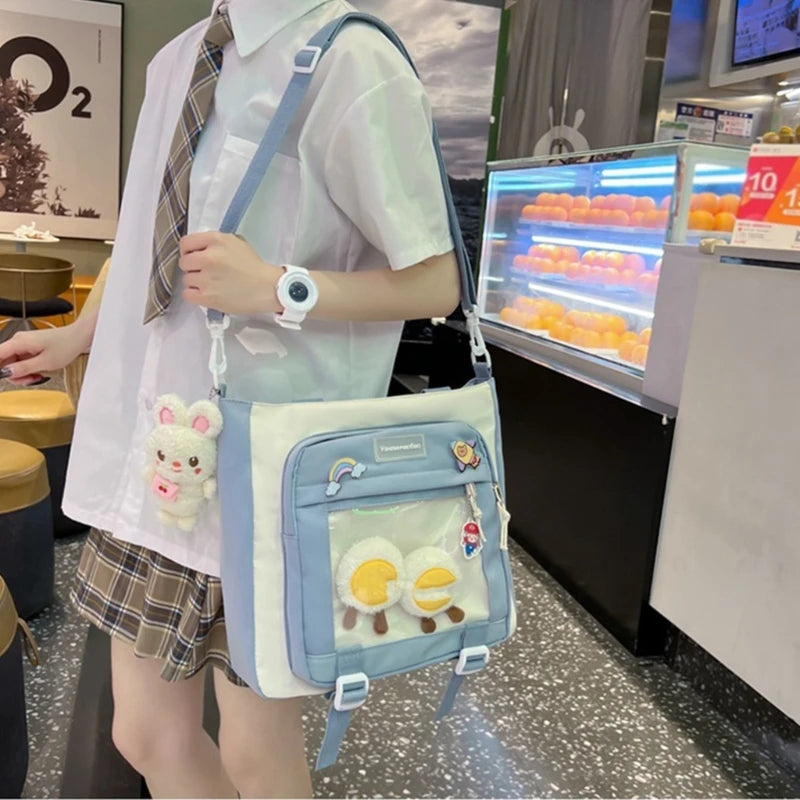 Harajuku Shoulder Bag Crossbody Bags Student Large Capacity Handbag for Women
