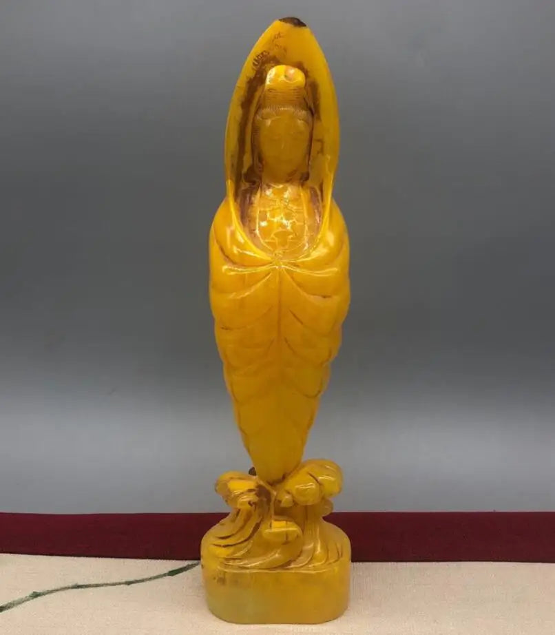 China imitation beeswax Guanyin bodhisattva crafts statue