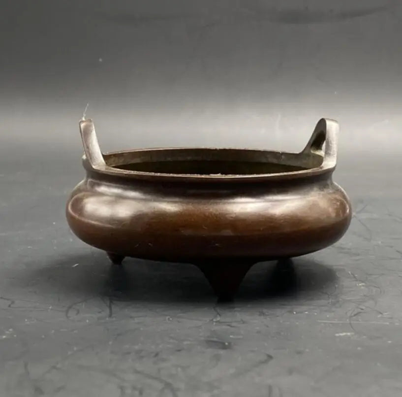 China brass Binaural Incense burner crafts statue