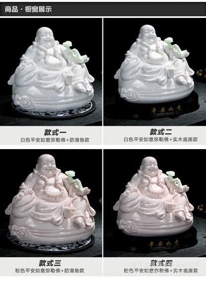 Ornaments ceramic Maitreya car Buddha car luxury perfume seat car accessories