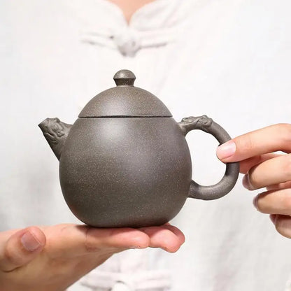 Duan Mud  Pattern Dragon Egg Purple Clay Pot Zisha Teapot Yixing Handmade Pot Kung-fu Teaware  Purple Clay Drinkware For Puer