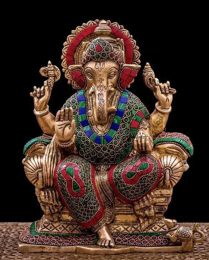 Thailand Buddha Statue Antique copper Elephant God Treasure Elephant Head Big Belly Double Role, India Shiva Statue Ornaments.