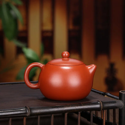 Dahongpao Xishi Kettle, Zisha Teapot, Handmade Pot, Kung-Fu Teaware, Purple Clay Drinkware for Puer, Purple Clay