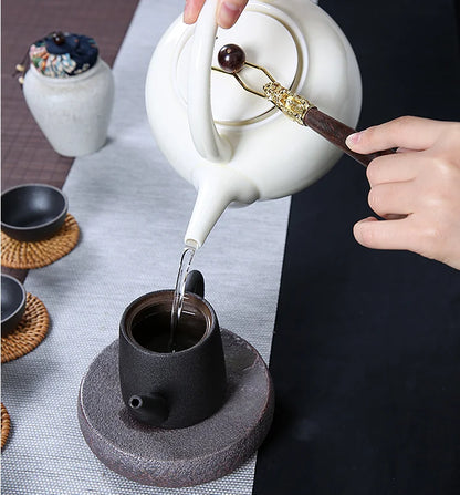 Copper Kettle with Dragon Head, Pot Fork, Ebony Wood, Tea Ceremony Accessories, Dedicated Fork