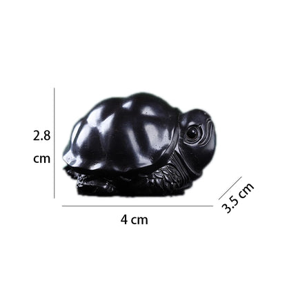 4cm Ebony Pendant Turtles Animal Sculpture Car Hanging Office Decoration Bag Pendant Mascot Home Decor