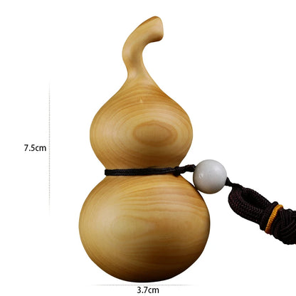 Boxwood 7cm Calabash Gourd Craft Decor Jewelry Gift Accessories Pendant Chinese Natural Wooden Home Decore