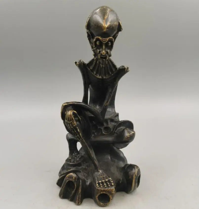 China brass Skeleton Dharma Patriarch crafts statue
