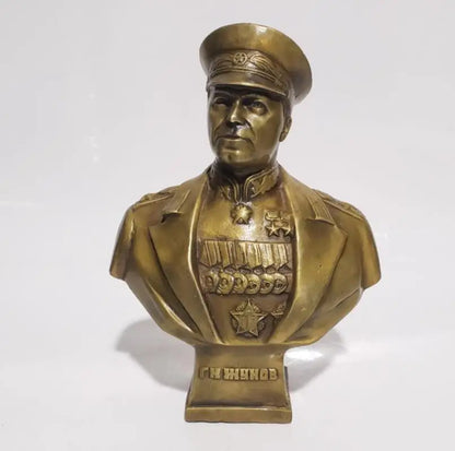Brass Konstantinovich Zhukov Head portrait crafts statue