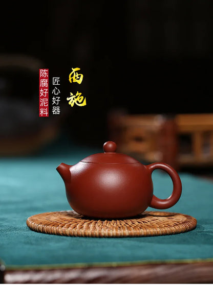 Small Capacity Dahongpao Xishi 90cc Zisha Teapot Yixing Handmade Pot Kung-fu Teaware  Purple Clay Drinkware For Puer Green Ball