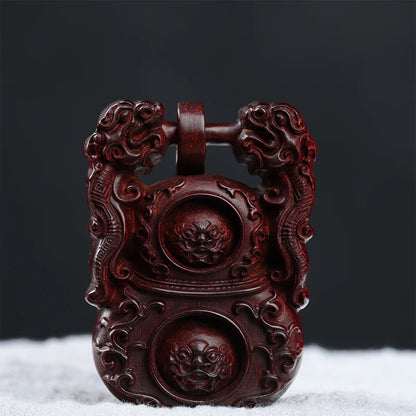 Lobular Rosewood Real Wood Wood Sculpture Traditional Chinese Collection Feng Shui Collection Lucky Office Decoration