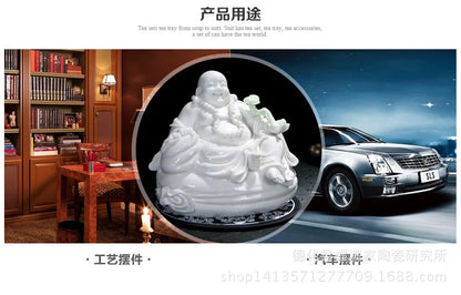 Ornaments ceramic Maitreya car Buddha car luxury perfume seat car accessories