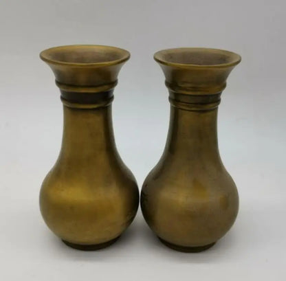 China brass Seiko Thicken small vase crafts statue A pair