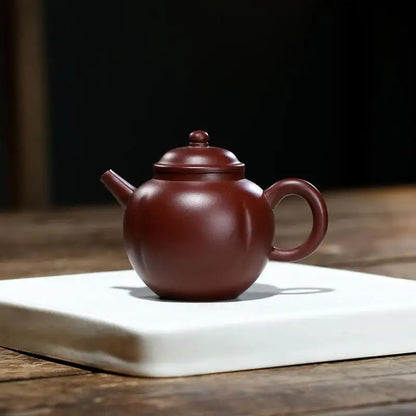 Handmade Purple Clay Teapot, Zisha Teapot, Yixing Handmade Pot, Kung-Fu Teaware, Purple Clay Drinkware for Puer Green and Black