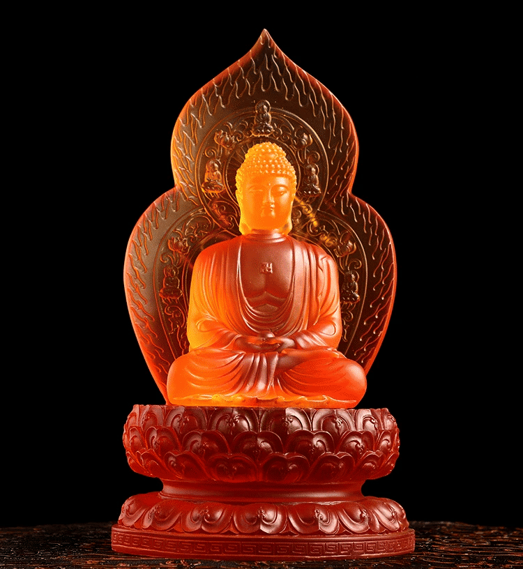 From Stock, A Small Tibetan King Bodhisattva Pharmacist Buddha Mire Buddha Imitation Glazed Buddha Ornaments Wholesale.