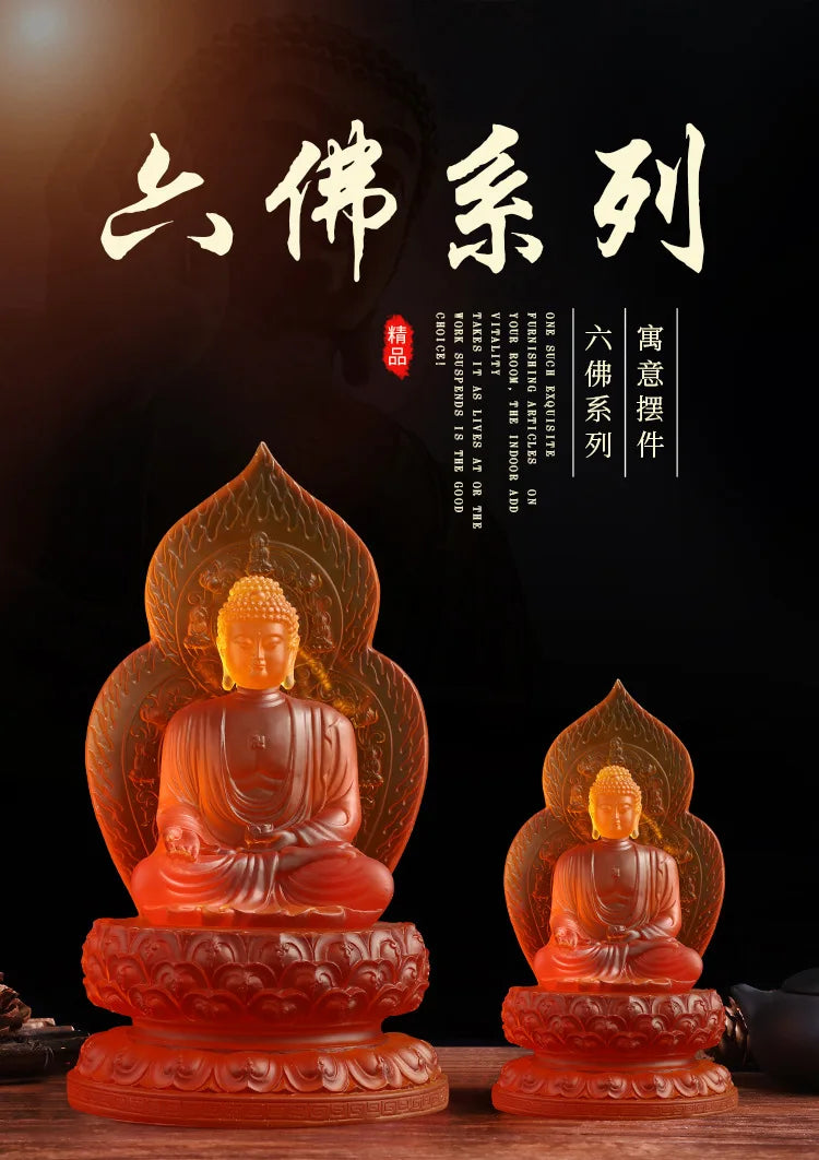 From Stock, A Small Tibetan King Bodhisattva Pharmacist Buddha Mire Buddha Imitation Glazed Buddha Ornaments Wholesale.