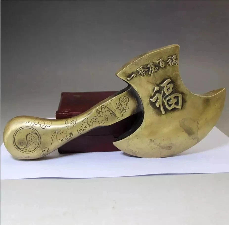 Copper Statue Factory direct sales retro antique antique crafts wholesale collection of pure copper bronze, brass axe ornaments