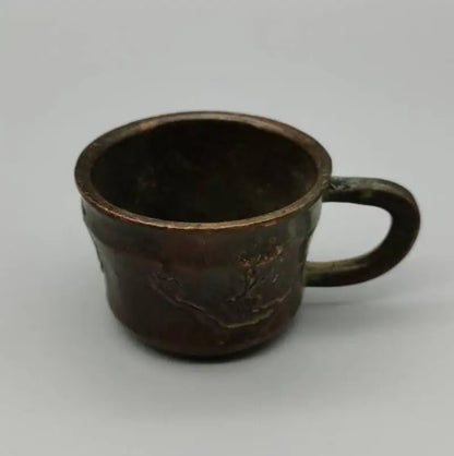 China brass archaize tea cup small crafts statue