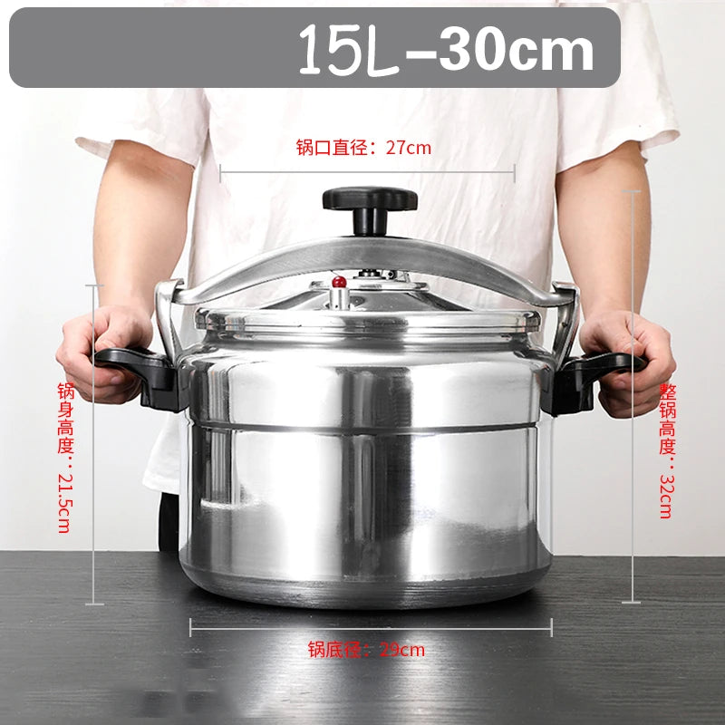 Aluminum Alloyl Large-Capacity Pressure Cooker Gas Cooker Can Use Explosion-Proof Pot Home Cooking Utensils 5-18L