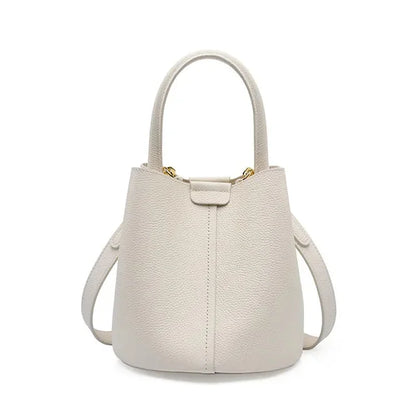 Head layer cowhide genuine leather new style women's crossbody senior designer feel handbag, bucket