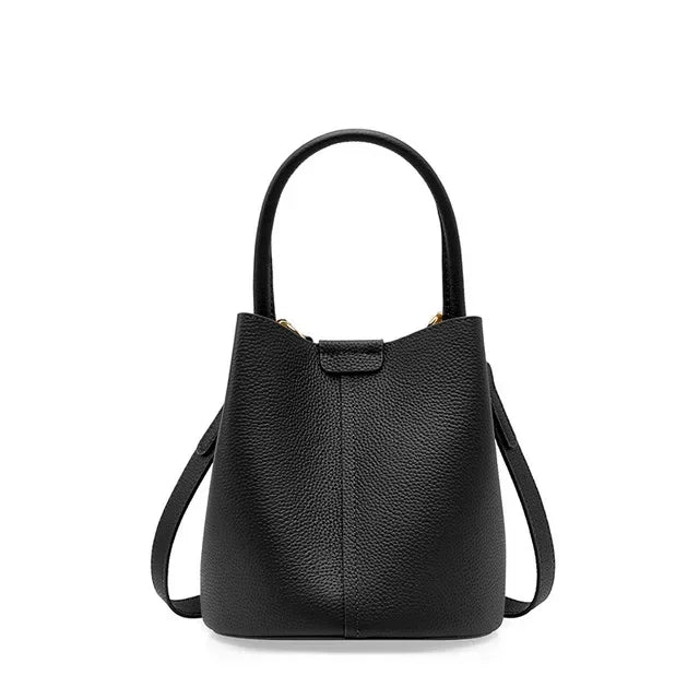 Head layer cowhide genuine leather new style women's crossbody senior designer feel handbag, bucket