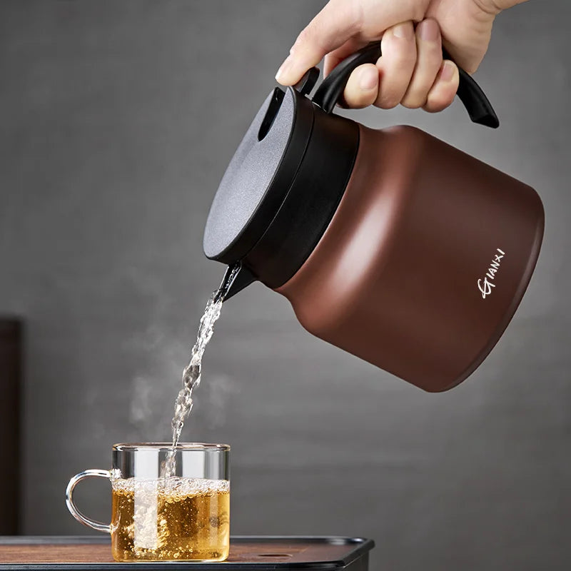 Heat-Preserving Stewing Teapot 304 Stainless Steel/Ceramic liner Brew Tea Pot Portable Thermos Pot Braised Soaked Tea Pot