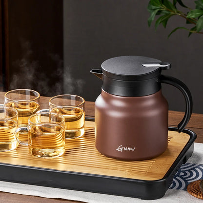 Heat-Preserving Stewing Teapot 304 Stainless Steel/Ceramic liner Brew Tea Pot Portable Thermos Pot Braised Soaked Tea Pot
