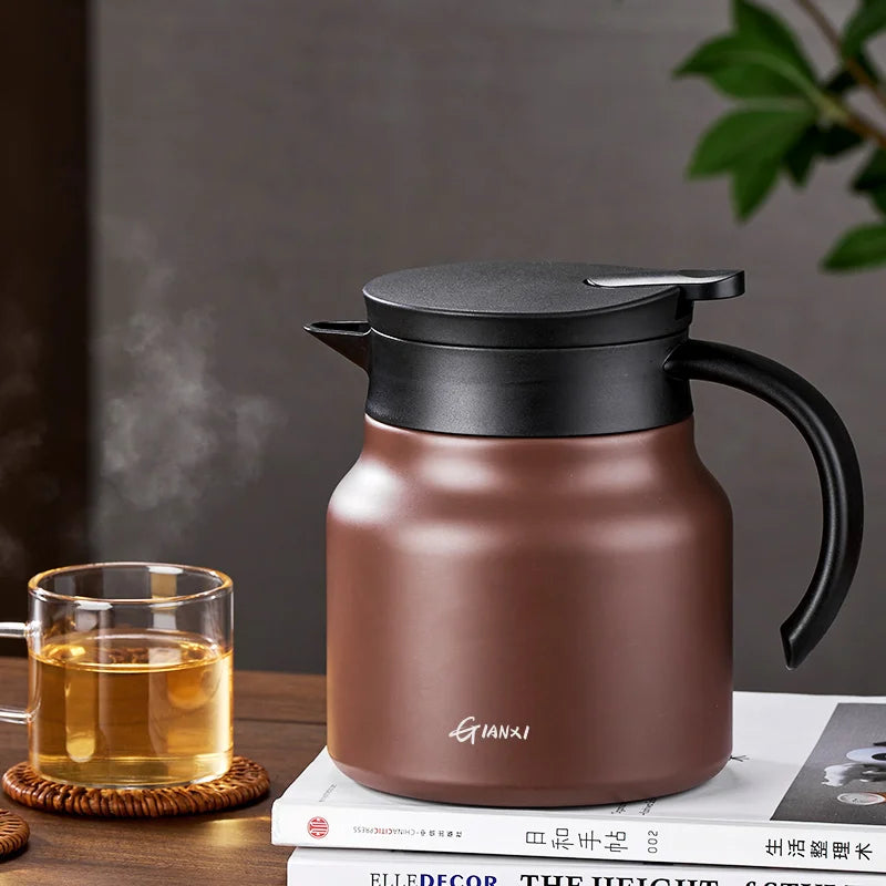 Heat-Preserving Stewing Teapot 304 Stainless Steel/Ceramic liner Brew Tea Pot Portable Thermos Pot Braised Soaked Tea Pot