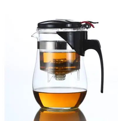 Heat Resistant Glass Teapot, Chinese Tea Set, Puer Kettle, Coffee Glass Maker, Convenient Office Tea Pot with Filter, Hot Sale