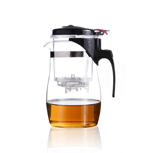 Heat Resistant Glass Teapot, Chinese Tea Set, Puer Kettle, Coffee Glass Maker, Convenient Office Tea Pot with Filter, Hot Sale