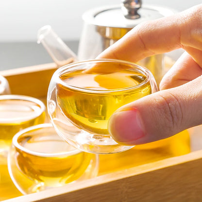 Heat Resistant Glass Teapot, Chinese Tea Set, Puer Kettle, Coffee Glass Maker, Convenient Office Tea Pot with Filter, Hot Sale