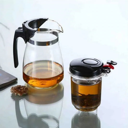 Heat Resistant Glass Teapot, Flower Tea Set, Puer Kettle, Convenient Office Teaset, Drinkware, Hot Sale