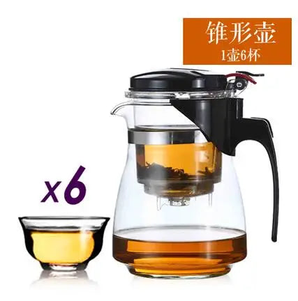 Heat Resistant Glass Teapot, Flower Tea Set, Puer Kettle, Convenient Office Teaset, Drinkware, Hot Sale