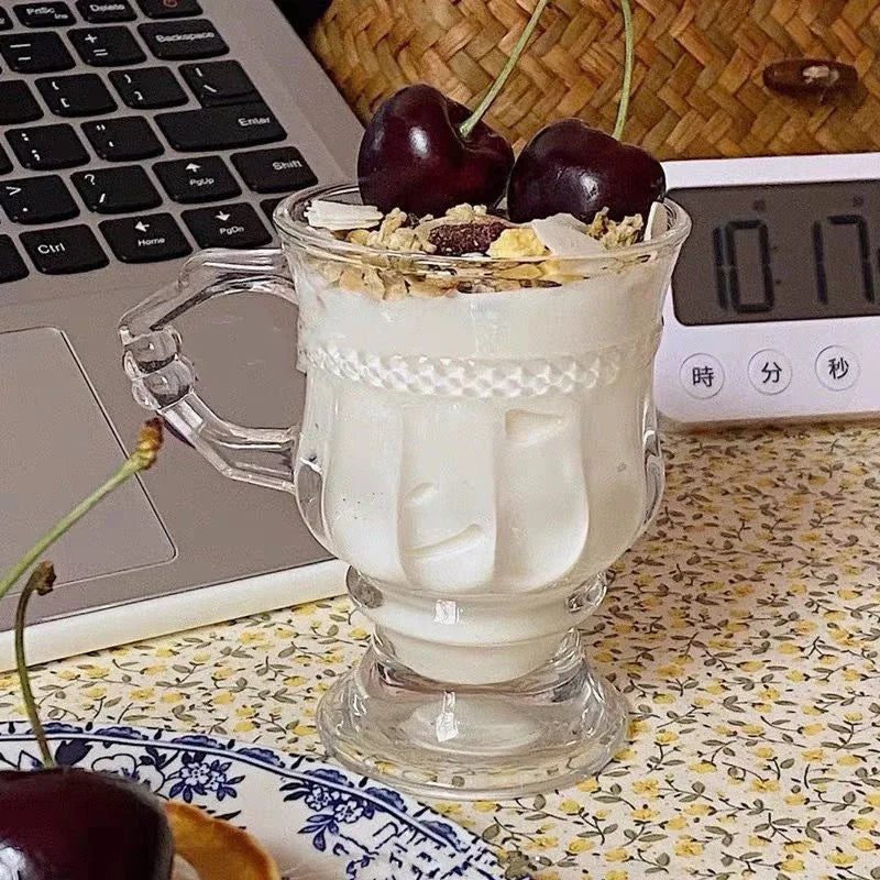 Heat Resistant Thick Glass Cup Luxurious European Style Teacup Coffee Cup Healthy Drink Mug Tea Mugs Free Shipping