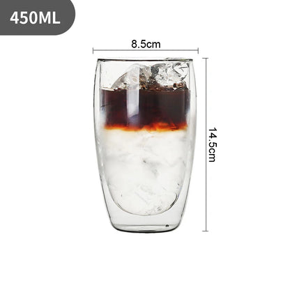 Heat-resistant Double Wall Glass Cup 80/250/350/450ml Beer Espresso Coffee Cup Set Handmade Beer Mug Tea glass Cups Drinkware