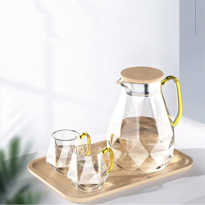 Heat-resistant glass kettle,Large capacity can be heated Diamond craft Dual-purpose filter  kitchen supplies transparent kettle