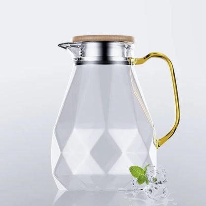 Heat-resistant glass kettle,Large capacity can be heated Diamond craft Dual-purpose filter  kitchen supplies transparent kettle
