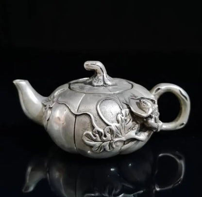 China White copper pumpkin small wine pot crafts statue