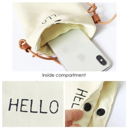 Hello Letter Fun Design Handbags and Purses Messenger Bags Vertical Lovely Small Fresh Women Shoulder Mini Flap Mobile Phone Bag