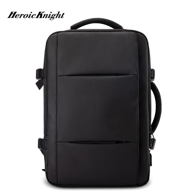 Heroic Knight 17inch Laptop Backpack Large Capacity Male Bag USB Recharging Multi-layer Space Travel Male Bag Anti-thief Mochila