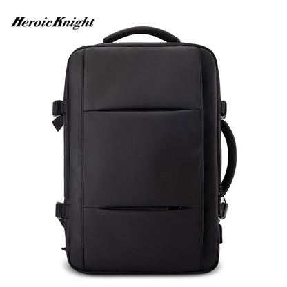 Heroic Knight 17inch Laptop Backpack Large Capacity Male Bag USB Recharging Multi-layer Space Travel Male Bag Anti-thief Mochila