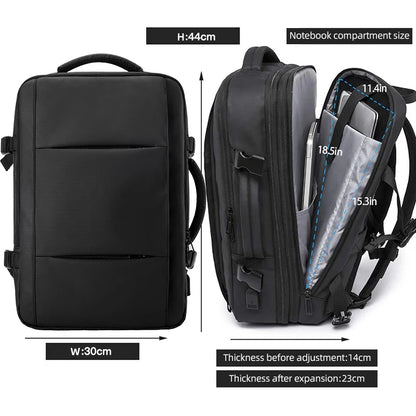 Heroic Knight 17inch Laptop Backpack Large Capacity Male Bag USB Recharging Multi-layer Space Travel Male Bag Anti-thief Mochila