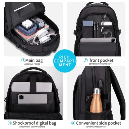 Heroic Knight Anti Theft Oxford 27L Large Capacity Men 15.6 Inch Laptop Backpacks School Fashion Travel Backpacking Male Bags